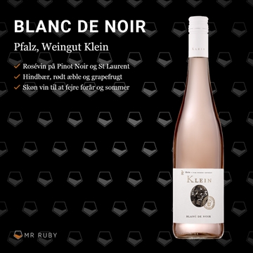 2024 Blanc de Noir, Weingut Klein, Pfalz, Tyskland